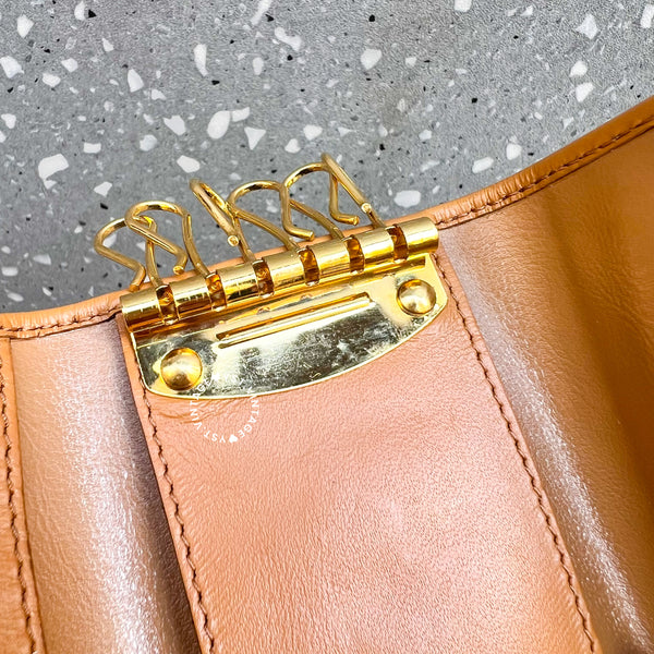 Vintage CELINE Macadam Key Case (6 Key Rings) - Brown