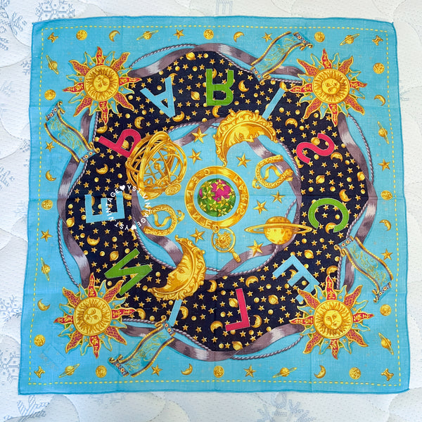 Vintage CELINE Scarf/ Handkerchief - Astrolabe