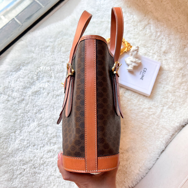 Vintage CELINE Macadam Bucket Hand/ Shoulder Bag 003