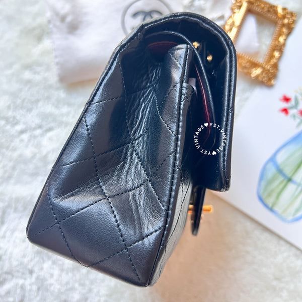 【8.28 中古拍賣】Vintage Chanel Small Classic Flap Bag CF23 - Black 005
