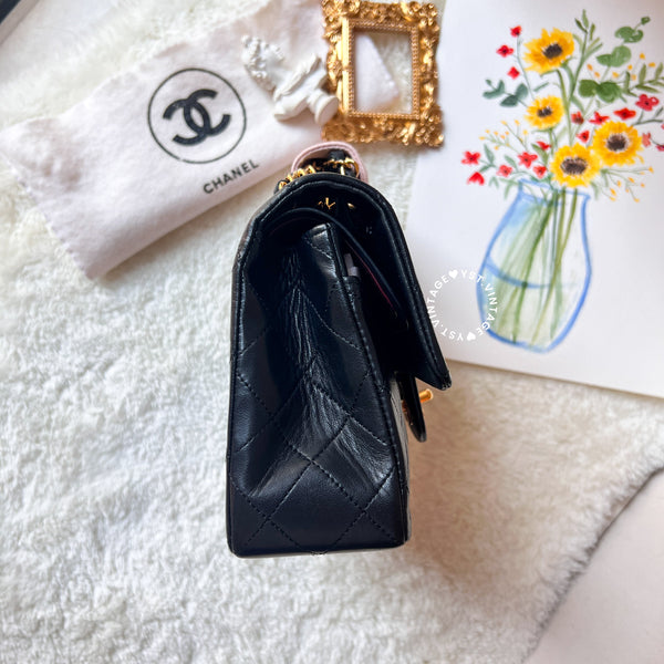 【8.28 中古拍賣】Vintage Chanel Small Classic Flap Bag CF23 - Black 005