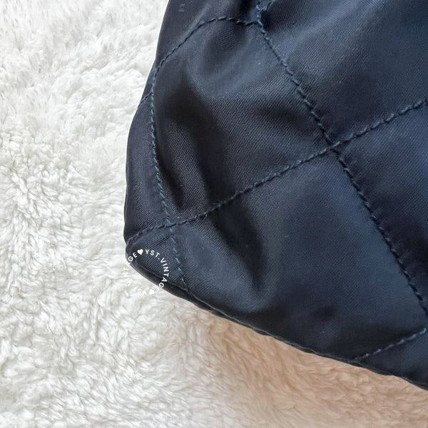 Vintage Prada Nylon Quilted Backpack - Navy