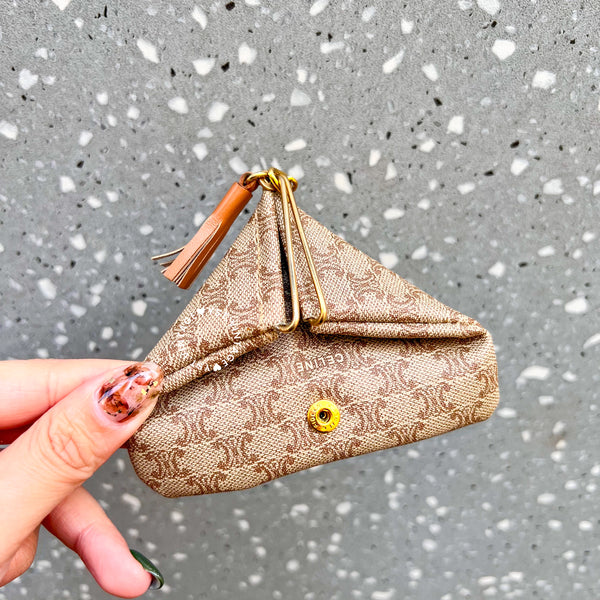 Vintage CELINE Sulky Macadam Coins Bag 004 - Beige