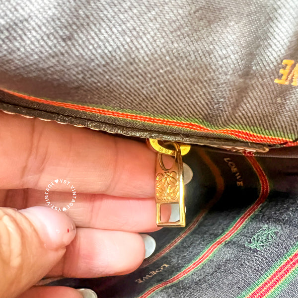 Vintage Loewe Velazquez Twist Handle Bag - Caramel Brown