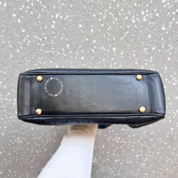 Vintage Chanel Camellia Vivian Tote Bag - Black