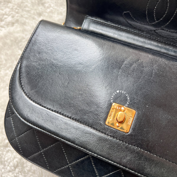 Vintage Chanel Double Flap Bag - Black 005