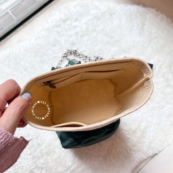 Vintage Prada Nylon Bucket Bag - Green