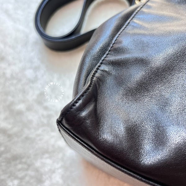 Vintage Chanel Bucket Bag - Black