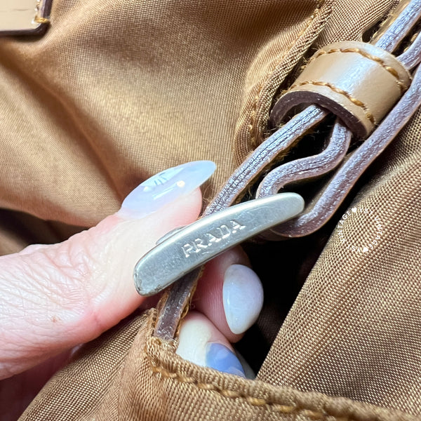 Vintage Prada Tessuto Nylon Vela Backpack - Caramel Brown