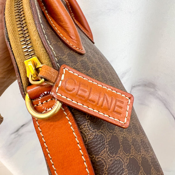 Vintage CELINE 1990s Macadam Mini Bolide - Brown 002