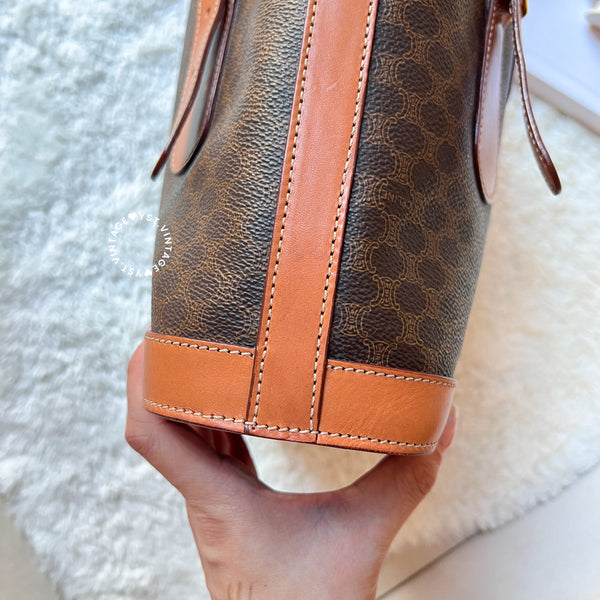 Vintage CELINE Macadam Bucket Hand/ Shoulder Bag 003