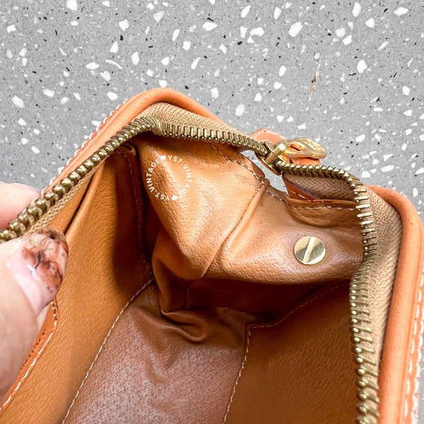 Vintage CELINE Macadam Small Makeup Bag - Beige