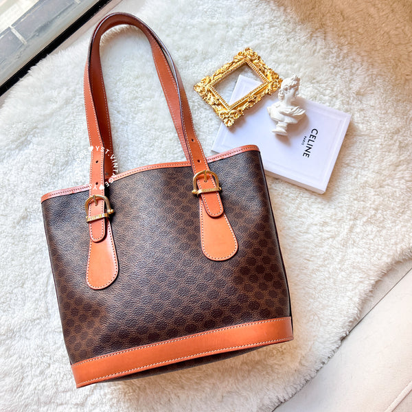 Vintage CELINE Macadam Bucket Hand/ Shoulder Bag 003