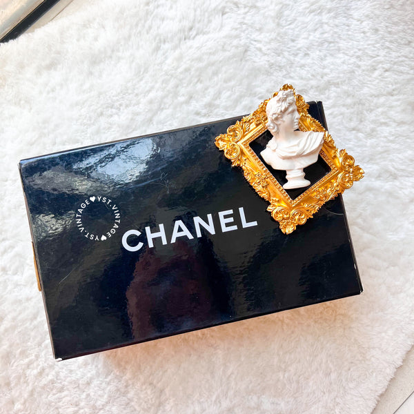 Vintage Chanel Mini Square Flap Bag - Black x Gold 004