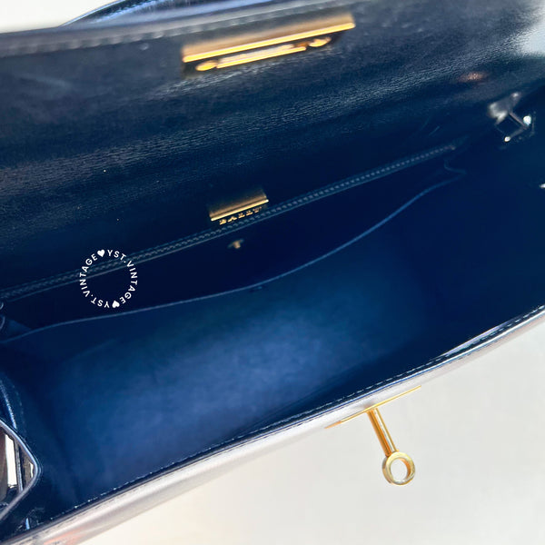 Vintage Bally Kelly Bag - Black K32