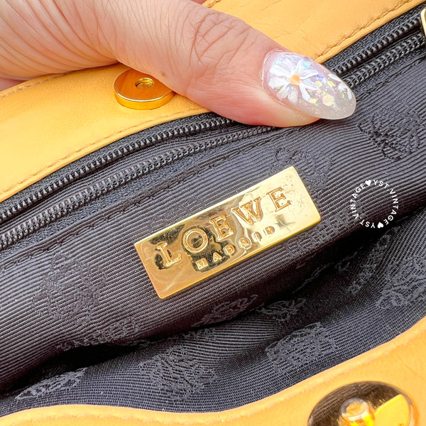 Vintage Loewe Mini Tote Bag - Beige