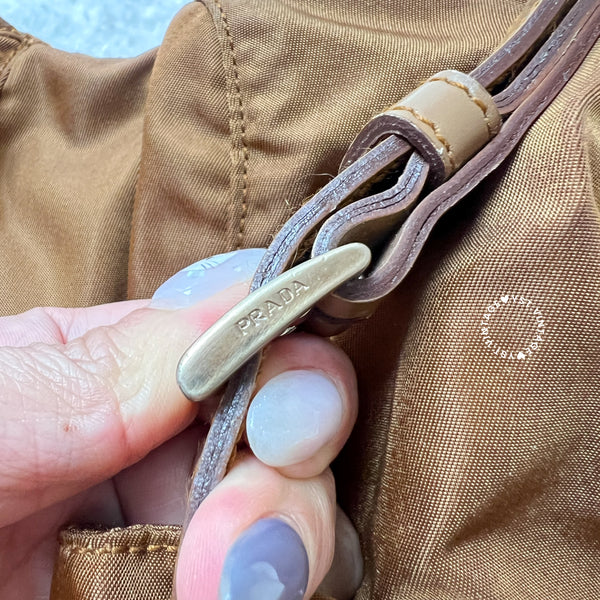 Vintage Prada Tessuto Nylon Vela Backpack - Caramel Brown