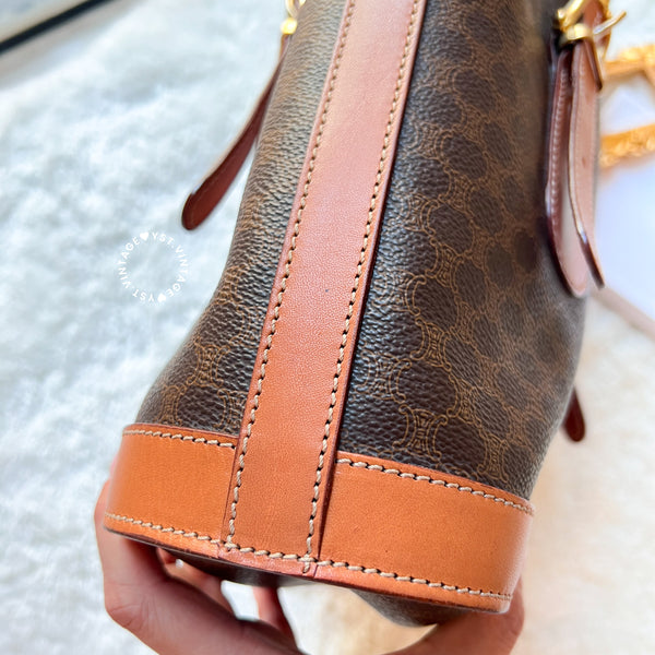 Vintage CELINE Macadam Bucket Hand/ Shoulder Bag 003