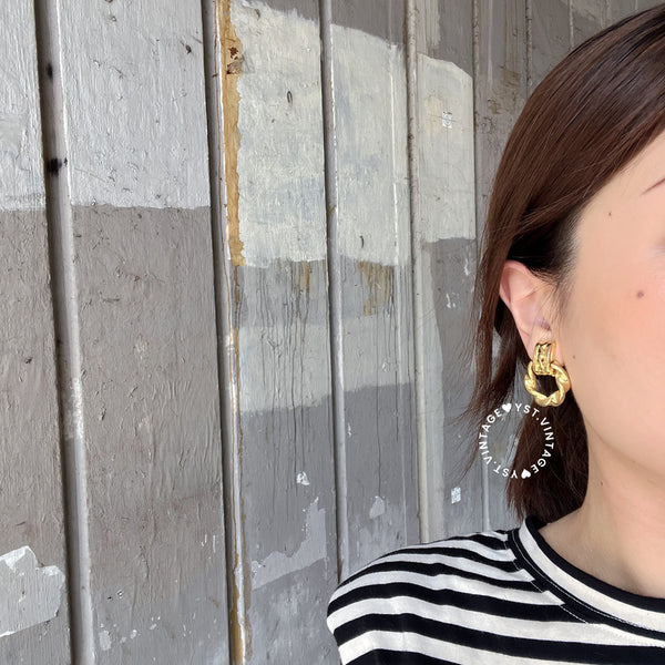 Vintage Givenchy Twist 24KGP Ear Clips