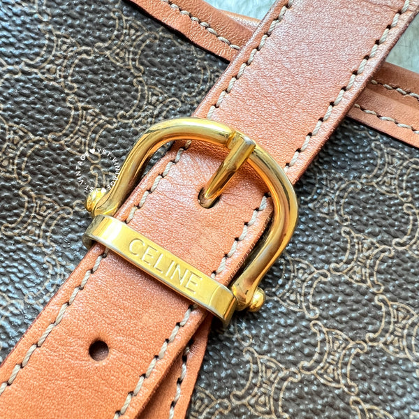 Vintage CELINE Macadam Bucket Hand/ Shoulder Bag 003