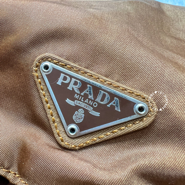 Vintage Prada Tessuto Nylon Vela Backpack - Caramel Brown