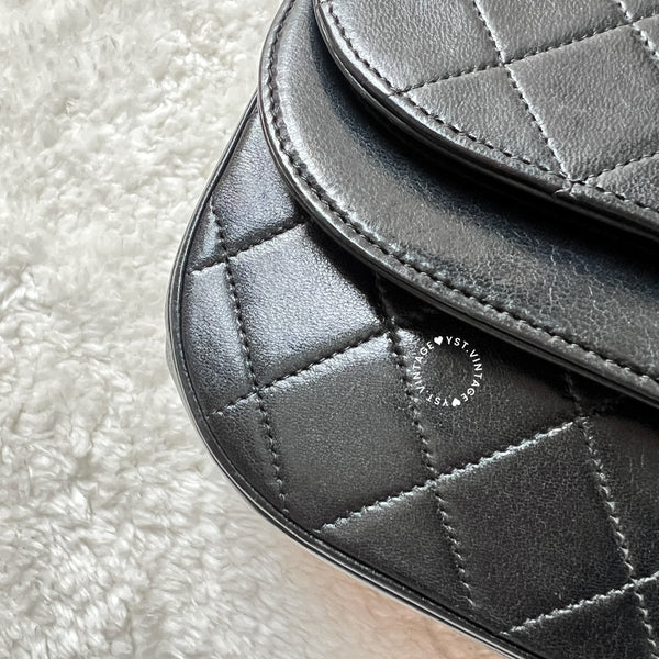 Vintage Chanel Double Flap Bag - Black 005