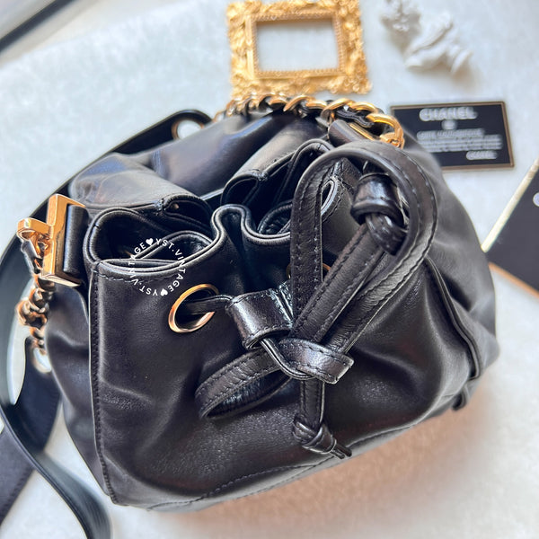 Vintage Chanel Bucket Bag - Black