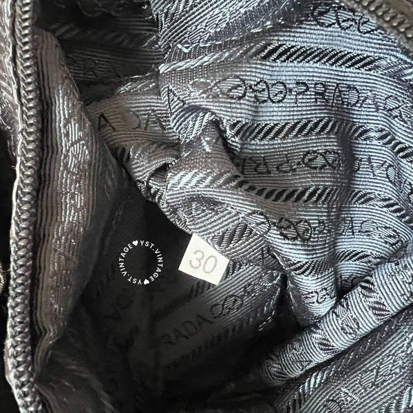 Vintage Prada Nylon Quilted Backpack - Navy