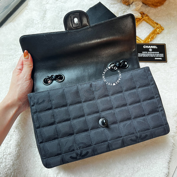 Vintage Chanel Coco Bar Classic Flap CF25 - Black 003