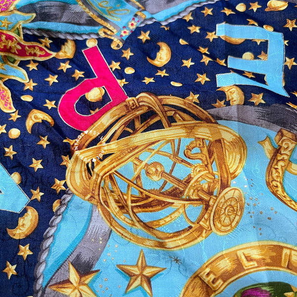 Vintage CELINE Scarf/ Handkerchief - Astrolabe