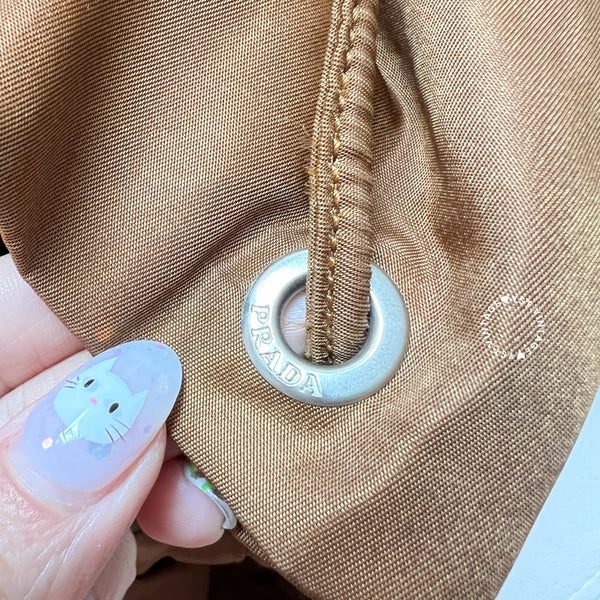 Vintage Prada Tessuto Nylon Vela Backpack - Caramel Brown