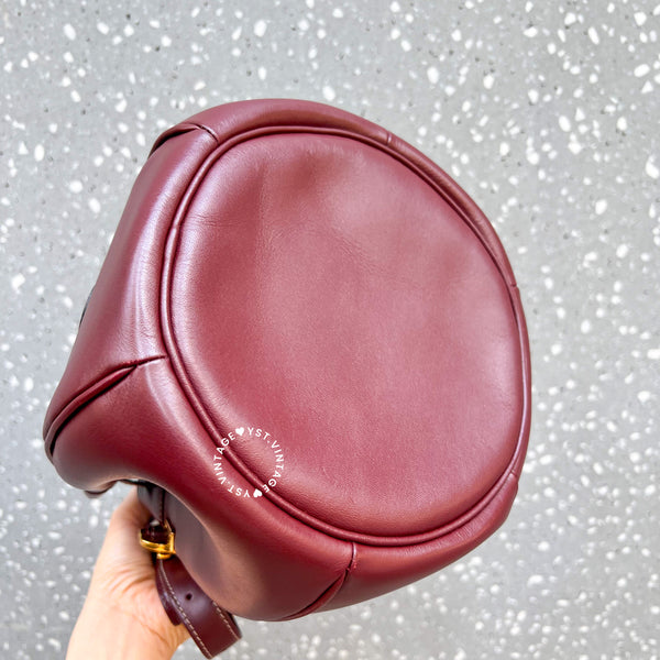Vintage Cartier MUST DE CARTIER Mini Bucket Bag - Burgundy