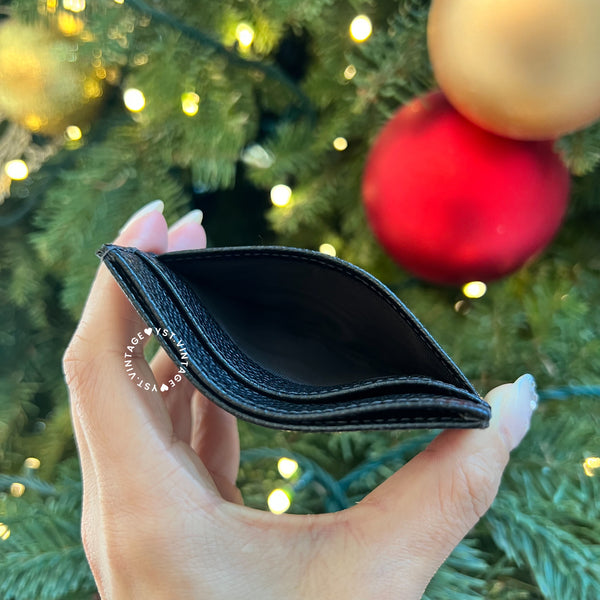 Vintage Chanel Caviar Coco Classic Card Holder - Black