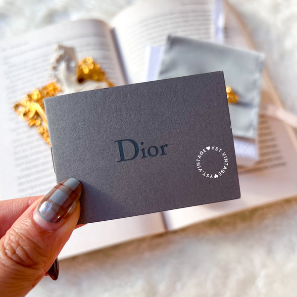 Pre-owned Dior CD Navy Stud Earrings