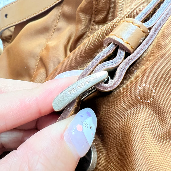 Vintage Prada Tessuto Nylon Vela Backpack - Caramel Brown