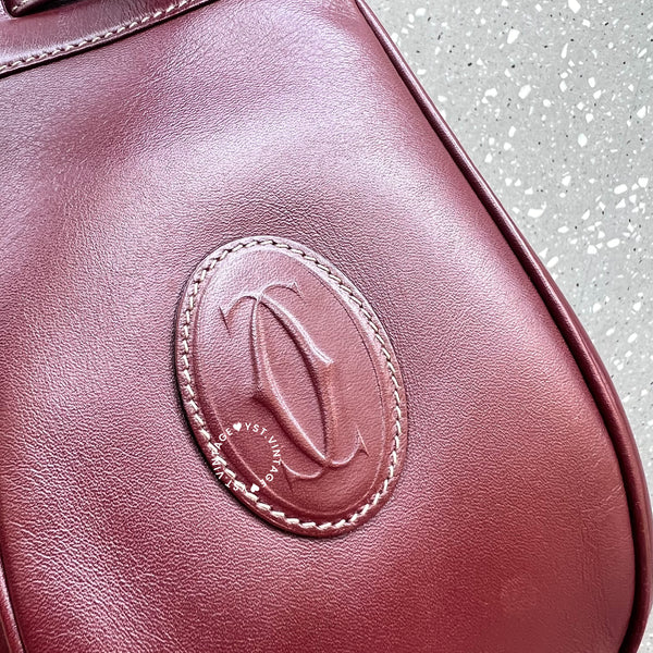 Vintage Cartier MUST DE CARTIER Mini Bucket Bag - Burgundy