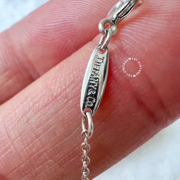 Vintage Tiffany & Co. Elsa Peretti Sterling Silver Open Heart Necklace - Size S