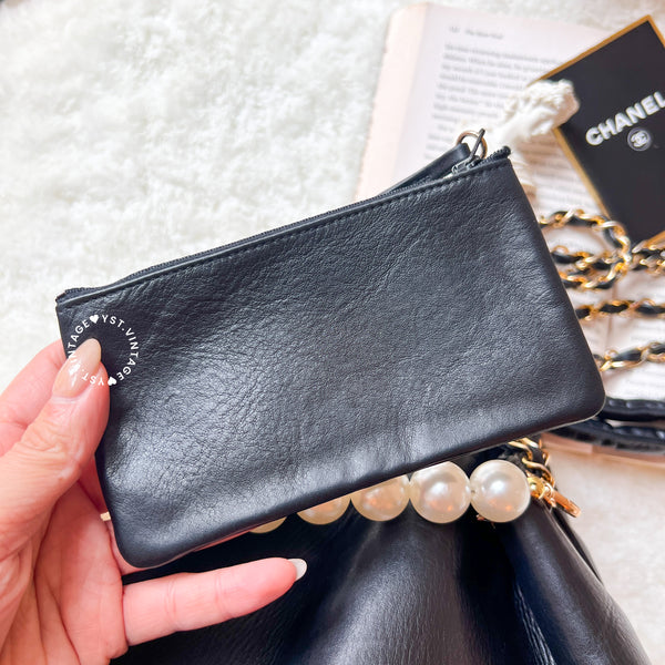 Vintage Chanel Bucket Bag with Coco Mark Chain - Black