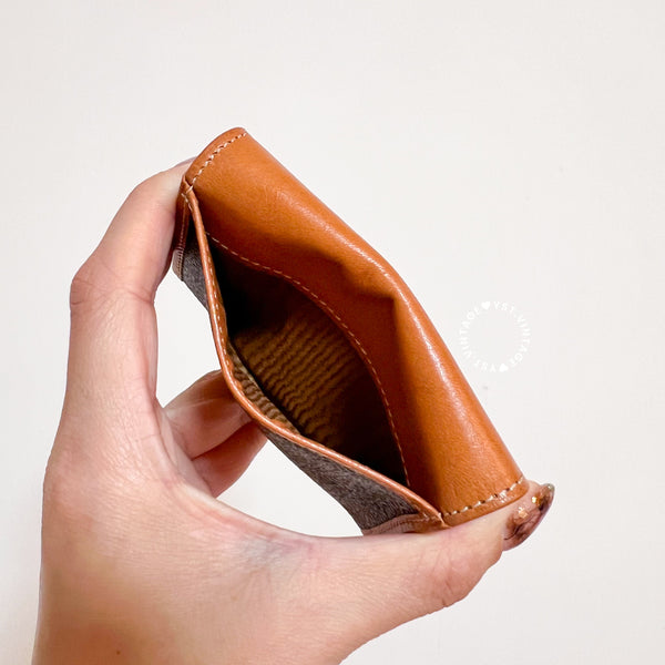 Vintage CELINE Macadam Card Holder / Coins Bag