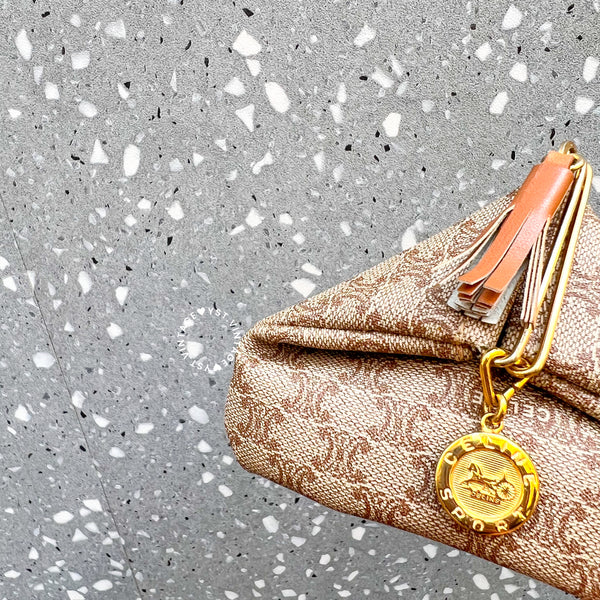 Vintage CELINE Sulky Macadam Coins Bag 004 - Beige