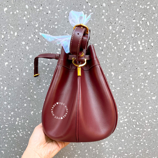 Vintage Cartier MUST DE CARTIER Mini Bucket Bag - Burgundy