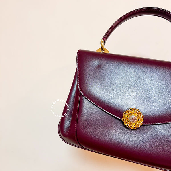 Vintage Bally Kelly Bag - Burgundy