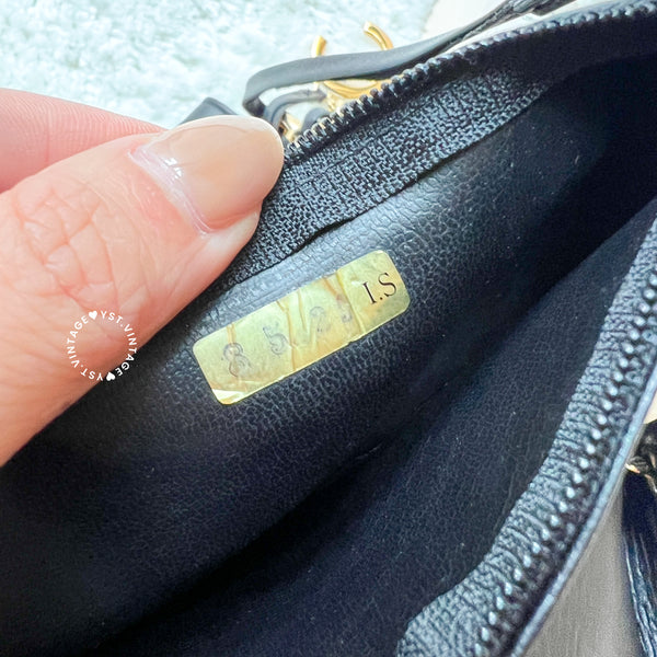 Vintage Chanel Bucket Bag with Coco Mark Chain - Black