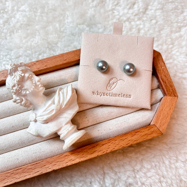 9-10mm 大溪地 Tahiti Pearl 18KPT900 Earrings - Ocean Blue