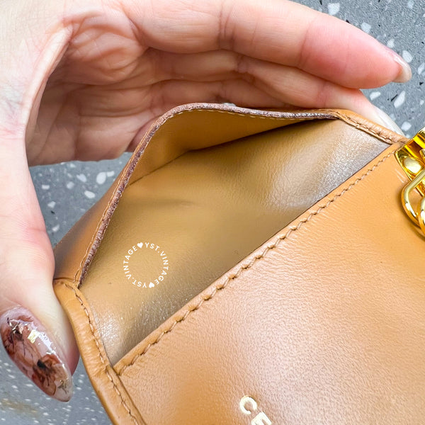 Vintage CELINE Macadam Key Case (6 Key Rings) - Brown