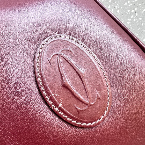 Vintage Cartier MUST DE CARTIER Mini Bucket Bag - Burgundy