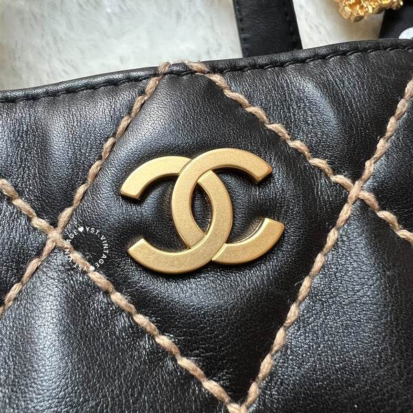 Vintage Chanel Vivian Tote Bag - Black 005