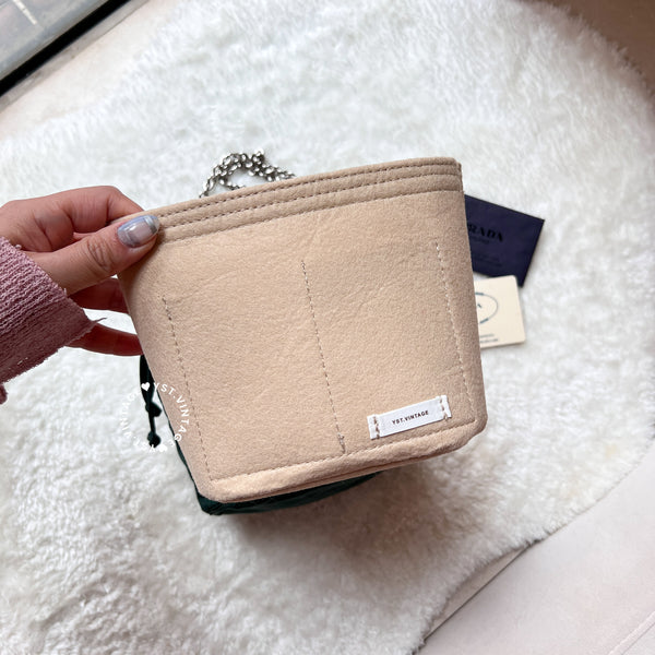 Vintage Prada Nylon Bucket Bag - Green