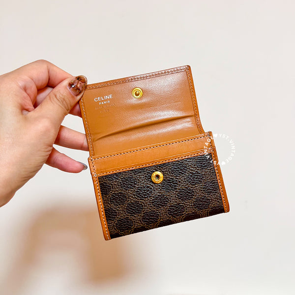 Vintage CELINE Macadam Card Holder / Coins Bag
