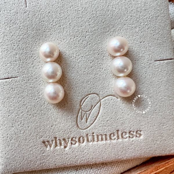 6-6.5mm Japanese Akoya Balance 18KYG Earrings